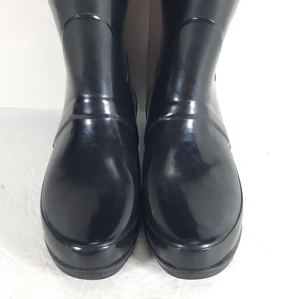 Hunter Women's Rigley US 7 EU 38 Quilted Glossy Tall Rubber Rain Boots